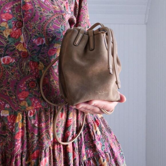 Rag & Bone Dayton suede drawstring mini bucket cross body bag - Picture 2 of 8